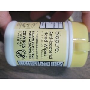 Biopure Anti bacterial‎ Hand Wipes Honey Wildflower Scent 20 Count Travel Size